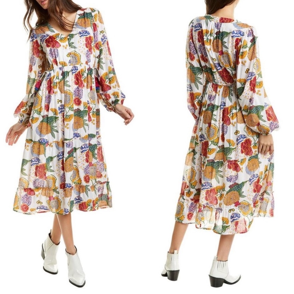Roberta Roller Rabbit Floral Midi Dress - Multicolor